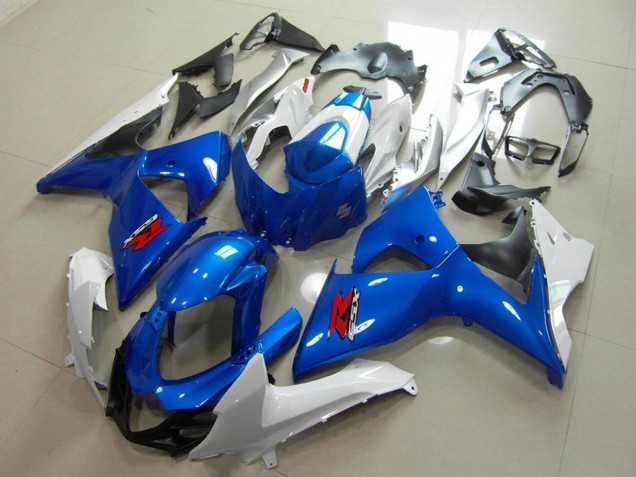 Carenagens Moto Suzuki GSXR 1000 2009-2016 - Azul Branco Preto OEM Estilo