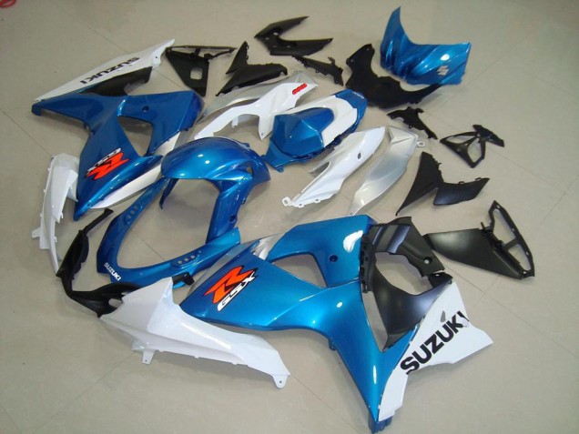 Carenagens Moto Suzuki GSXR 1000 2009-2016 - Azul Claro Branco Preto OEM Estilo