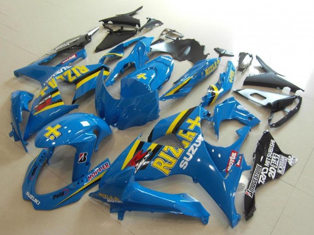 Carenagens Moto Suzuki GSXR 1000 2009-2016 - Azul Amarelo Rizla Hopper Motul
