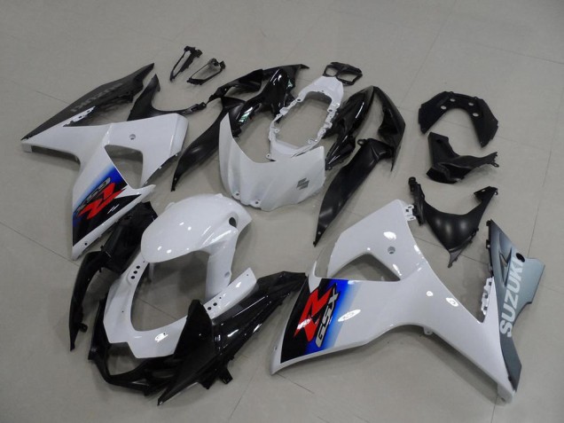 Carenagens Moto Suzuki GSXR 1000 2009-2016 - Branco Azul Prata Preto