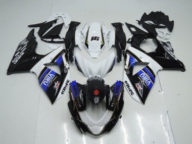 Carenagens Moto Suzuki GSXR 1000 2009-2016 - Branco Azul Preto Viru