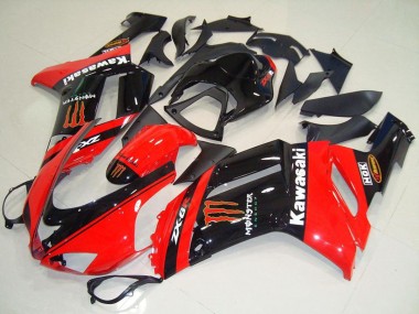 Carenagens Moto Kawasaki ZX6R 2007-2008 - Monstro In Vermelho