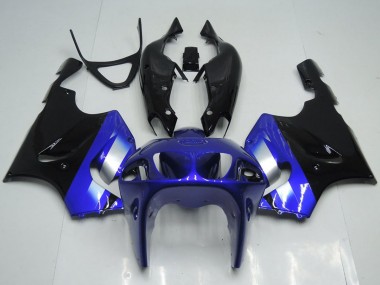 Carenagens Moto Kawasaki ZX7R 1996-2003 - Azul Prata Preto Brilhante