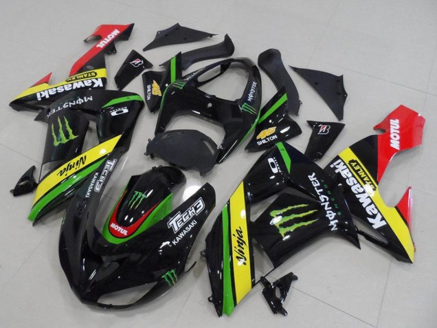 Carenagens Moto Kawasaki ZX10R 2006-2007 - Preto Brilhante Vermelho Amarelo Verde Monstro