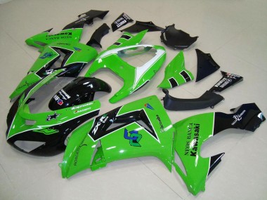 Carenagens Moto Kawasaki ZX10R 2006-2007 - Verde Branco Preto Brilhante