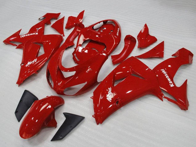 Carenagens Moto Kawasaki ZX10R 2006-2007 - Vermelho Branco
