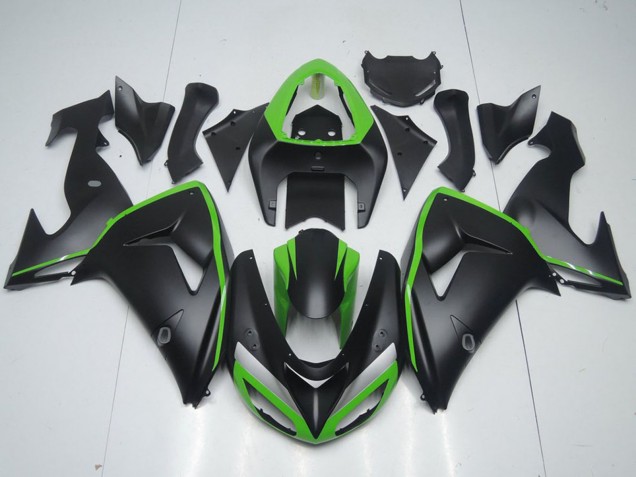Carenagem Moto Kawasaki ZX10R 2006-2007 - Verde Preto Fosco