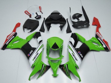 Carenagens Moto Kawasaki ZX10R 2008-2010 - Verde Branco Preto Vermelho Elf Motorrad
