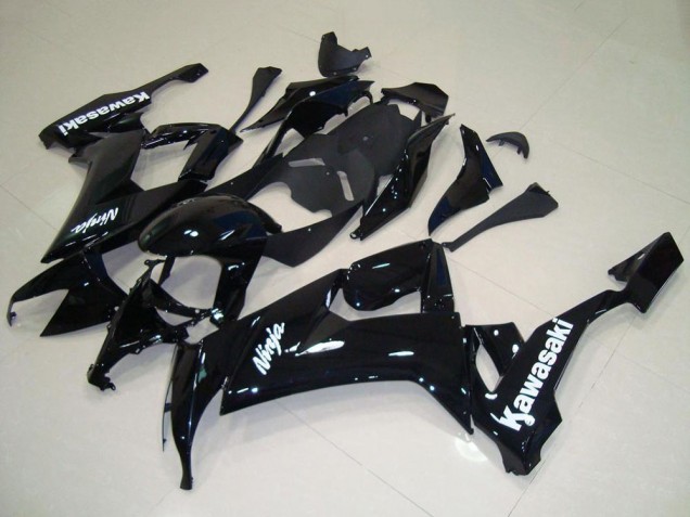 Carenagem Moto Kawasaki ZX10R 2008-2010 - Preto Brilhante Branco Decal