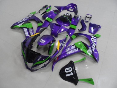 Carenagens Moto Kawasaki ZX10R 2011-2015 - Roxo Verde Preto Branco Trick Star Gangstar Eva Corrida 01