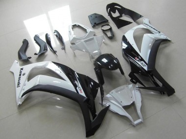 Carenagem Moto Kawasaki ZX10R 2011-2015 - Branco Preto Brilhante