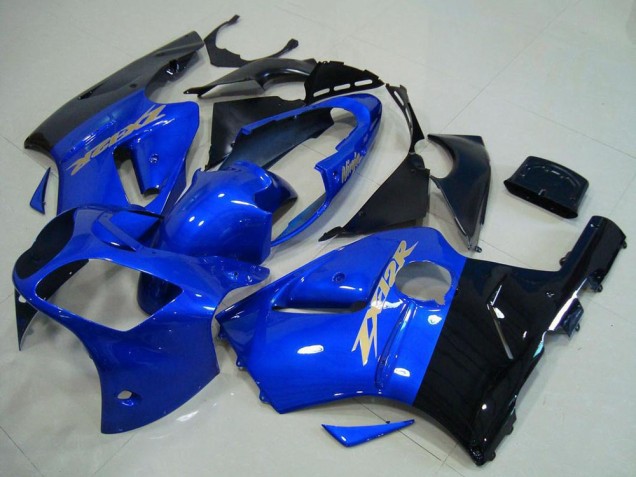 Carenagens Moto Kawasaki ZX12R 2000-2001 - Azul Preto Brilhante