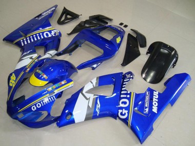 Carenagens Moto Yamaha YZF R1 2000-2001 - Azul Branco Amarelo Motul 46