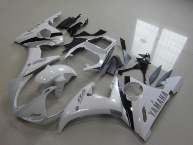 Kits Carenagem Moto Yamaha YZF R6 2003-2004 - Branco Preto Brilhante