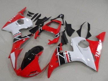 Kits Carenagem Moto Yamaha YZF R6 2003-2004 - Branco Vermelho Preto Brilhante
