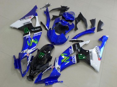 Carenagens Moto Yamaha YZF R6 2008-2016 - Branco Azul Preto Brilhante Verde Monstro MoviStar