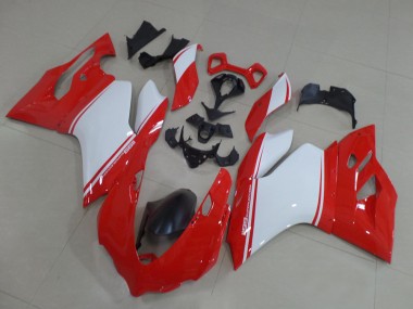 Carenagens Moto Ducati 1199 2011-2014 - Vermelho Branco Preto