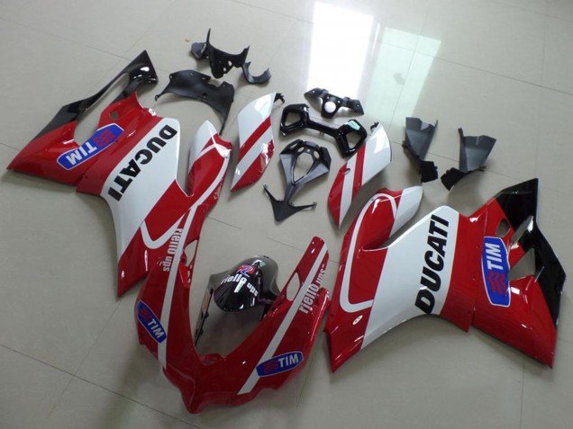 Carenagens Moto Ducati 1199 2011-2014 - Branco Vermelho Tim