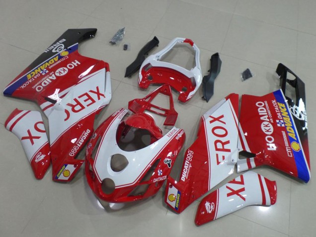 Carenagens Moto Ducati 999 2003-2004 - Branco Vermelho Azul Preto Brilhante Xerox OEM Estilo