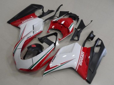 Carenagens Moto Ducati 1198 2007-2014 - Branco Vermelho Verde Preto Fosco