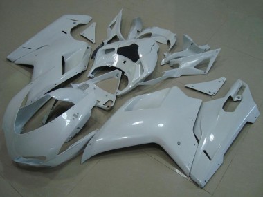 Carenagens Moto Ducati 848 1098 1198 2007-2014 - Branco Brilhante