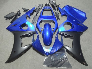 Carenagem Moto Yamaha YZF R6 2003-2004 - Azul Preto Fosco
