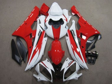 Carenagem Moto Yamaha YZF R6 2006-2007 - Branco Vermelho Preto