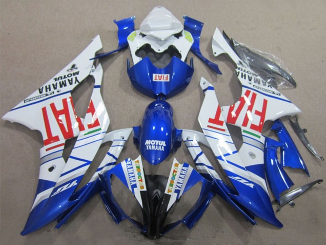 Carenagens Moto Yamaha YZF R6 2008-2016 - Branco Azul Vermelho Motul Fiat
