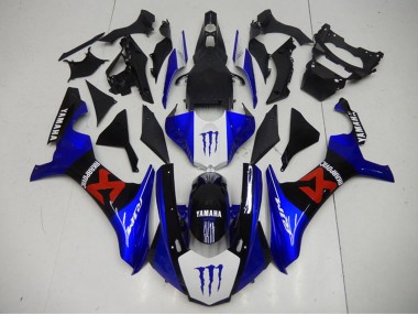 Carenagens Moto Yamaha YZF R1 2015-2019 - Azul Branco Preto Vermelho Monstro Akropovic