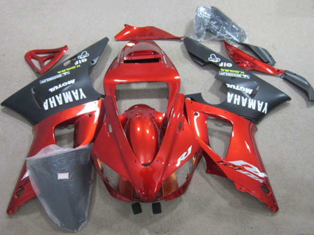 Carenagens Moto Yamaha YZF R1 1998-1999 - Vermelho Preto Branco Decal