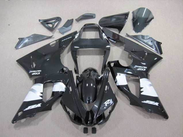 Carenagens Moto Yamaha YZF R1 1998-1999 - Preto Brilhante Branco