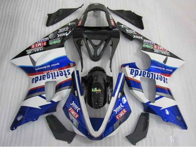 Carenagens Moto Yamaha YZF R1 2000-2001 - Branco Azul Preto Vermelho Fimer Sterilgarda