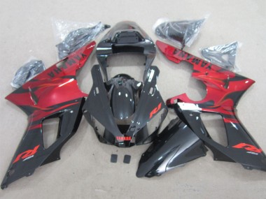 Carenagens Moto Yamaha YZF R1 2000-2001 - Vermelho Preto Brilhante