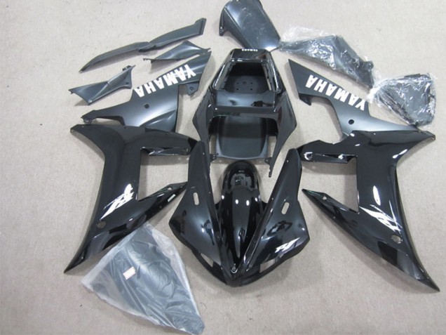 Carenagens Moto Yamaha YZF R1 2002-2003 - Preto Brilhante Preto Fosco Branco