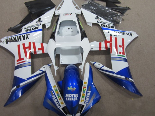 Carenagem Moto Yamaha YZF R1 2002-2003 - Branco Azul Vermelho Motul Fiat