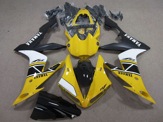 Carenagens Moto Yamaha YZF R1 2004-2006 - Amarelo Branco Preto
