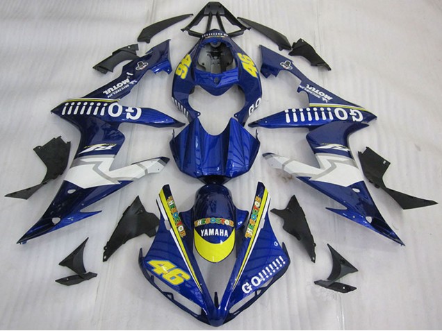 Carenagens Moto Yamaha YZF R1 2004-2006 - Azul Amarelo Branco Go 46