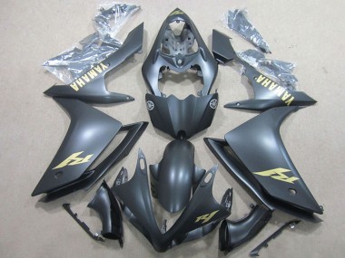 Carenagens Moto Yamaha YZF R1 2007-2008 - Preto Fosco Ouro Decal