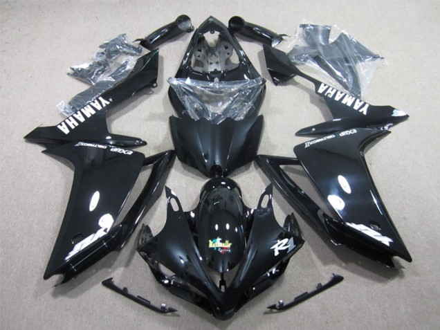 Carenagens Moto Yamaha YZF R1 2007-2008 - Preto Brilhante Branco Decal