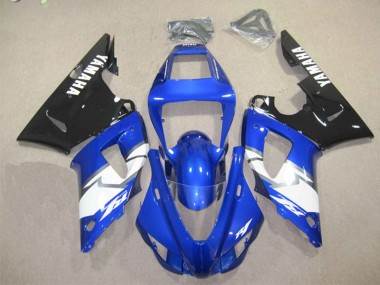 Kits Carenagem Moto Yamaha YZF R1 2012-2014 - Azul Branco Preto Brilhante