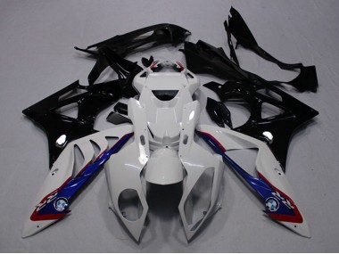 Carenagens Moto BMW S1000RR 2009-2014 - Branco Azul Preto Brilhante