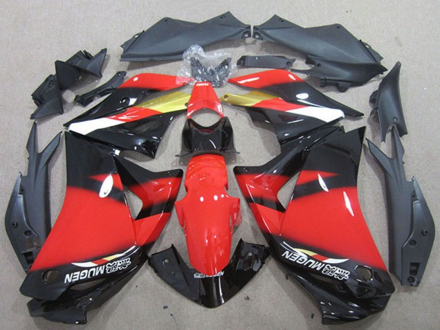 Carenagens Moto Honda CBR125R 2011-2016 - Vermelho Ouro Preto Brilhante