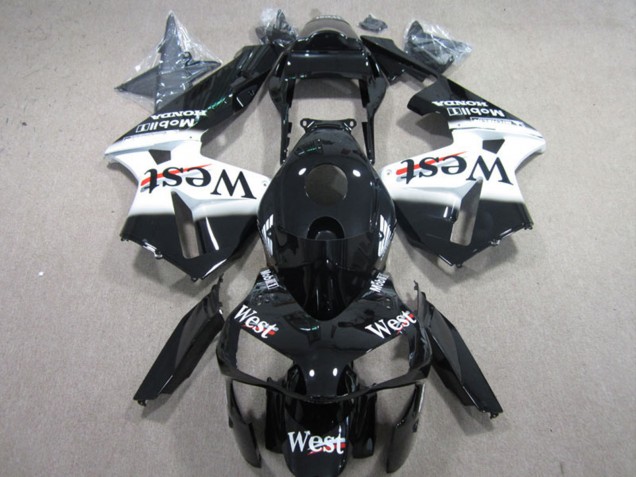 Carenagens Moto Honda CBR600RR 2003-2004 - Preto Brilhante Branco West