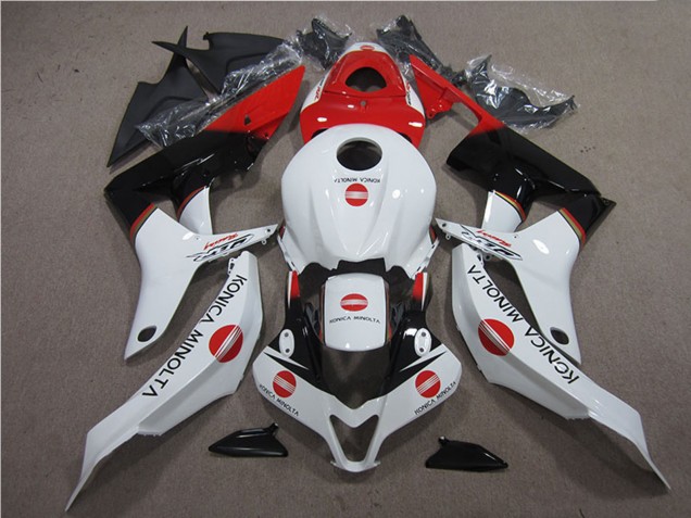 Carenagens Moto Honda CBR600RR 2007-2008 - Branco Vermelho Preto Brilhante Konica Minolta