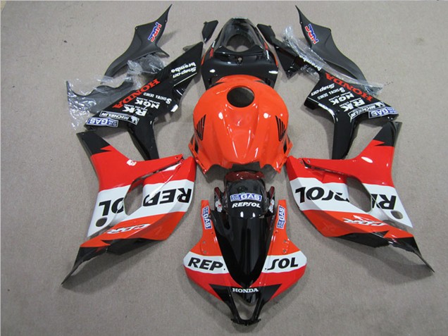 Kits Carenagens Moto Honda CBR600RR 2007-2008 - Laranja Branco Vermelho Preto Brilhante Repsol