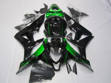 Kits Carenagens Moto Honda CBR600RR 2007-2008 - Verde Preto Brilhante