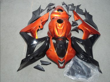 Carenagens Moto Honda CBR600RR 2007-2008 - Laranja Preto Brilhante