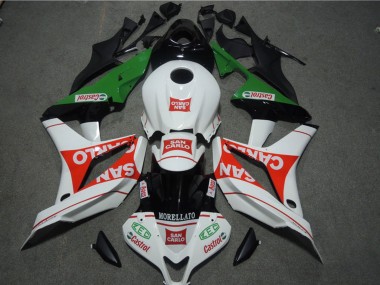 Carenagens Moto Honda CBR600RR 2007-2008 - Branco Vermelho Verde San Carlo