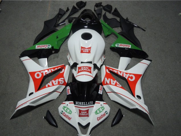 Carenagens Moto Honda CBR600RR 2007-2008 - Branco Vermelho Verde San Carlo