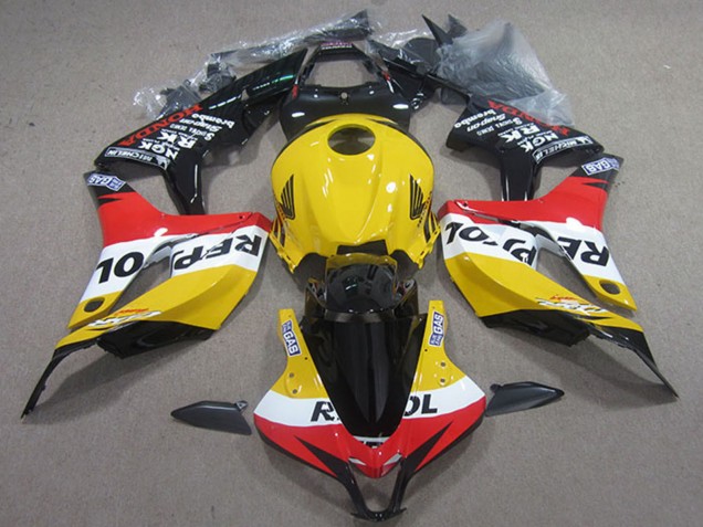 Carenagens Moto Honda CBR600RR 2007-2008 - Amarelo Branco Vermelho Preto Brilhante Repsol